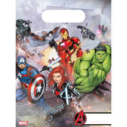 Sacchetti per feste Avengers Mighty 23cm 6 pezzi