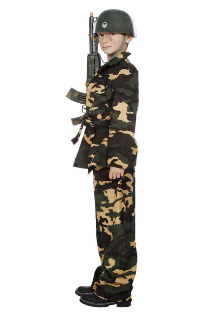 Costume dell'Esercito Bambino Verde