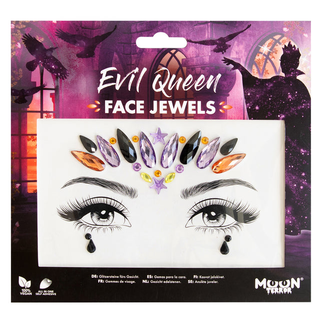 Gioielli per il viso di Halloween Moon Terror Evil Queen