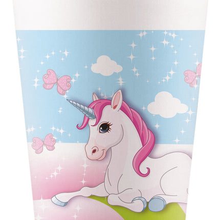 Bicchieri Unicorno di Carta 200ml 8pz