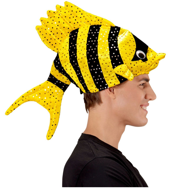 Cappello da pesce giallo