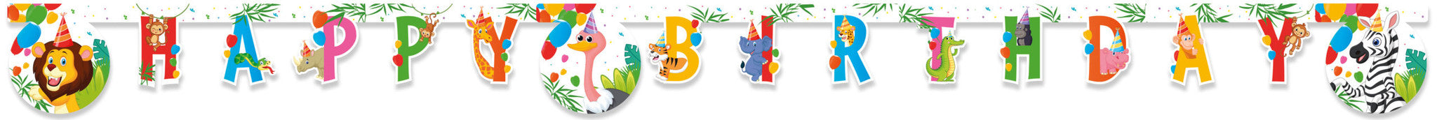 Animali della giungla Buon compleanno Letterslinger