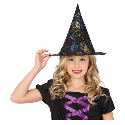 Cappello da strega di Halloween con ragni bambino