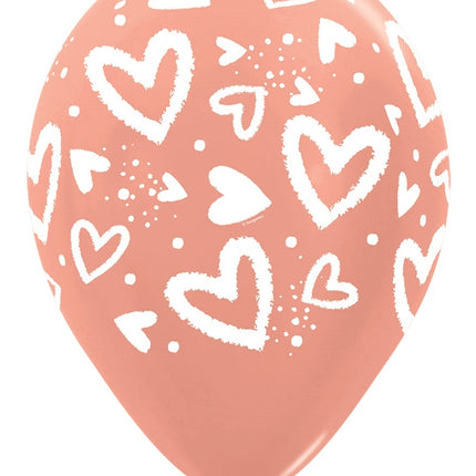 Palloncini Bright Hearts Mix 30cm 25pz