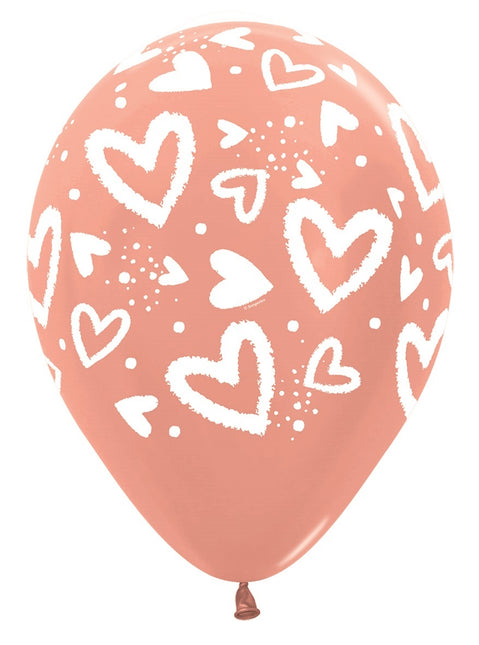 Palloncini Bright Hearts Mix 30cm 25pz