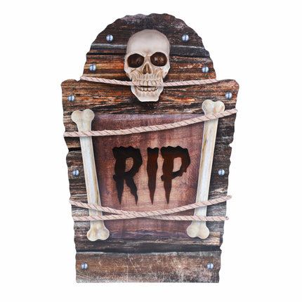 Decorazione di Halloween marrone Pietra tombale Rip 56cm