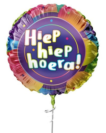 Palloncino ad elio colorato vuoto Hip Hip Hooray 45 cm