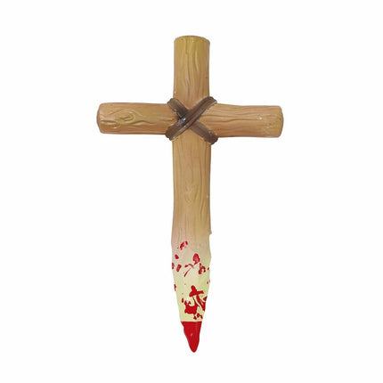 Croce di Halloween Sangue 30 cm