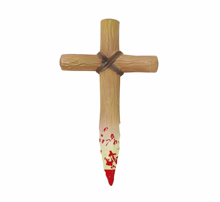 Croce di Halloween Sangue 30 cm