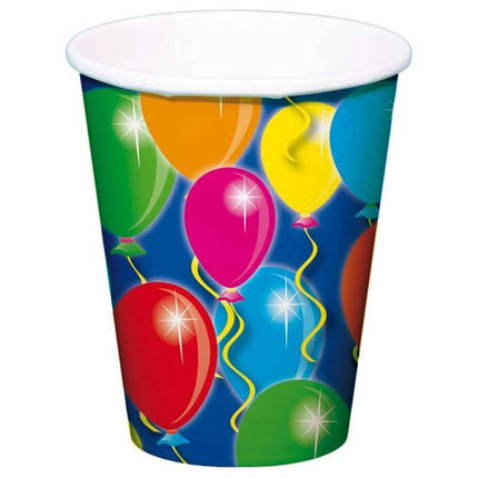 Tazze di compleanno in cartone 250ml 8pz