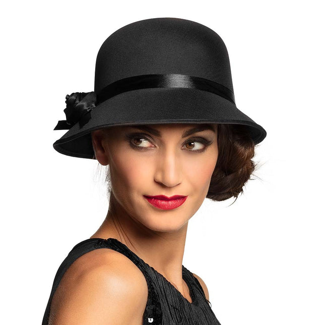 Cappello Charleston Lady Nero 27cm