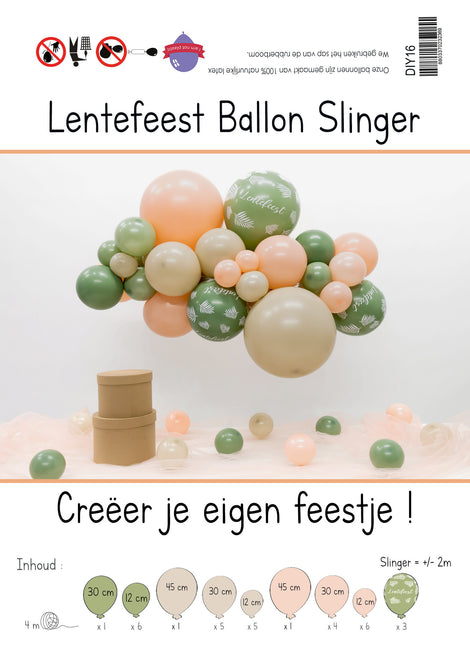 Kit di palloncini fai da te Festa di primavera biologica