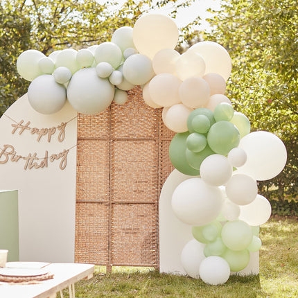 Arco di palloncini verdi