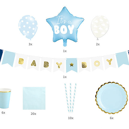 Kit di decorazione It's A Boy 49 pezzi