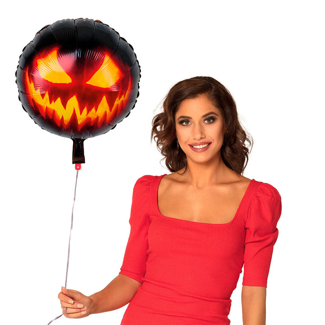 Palloncino ad elio Halloween Creepy Pumpkin Vuoto 45cm