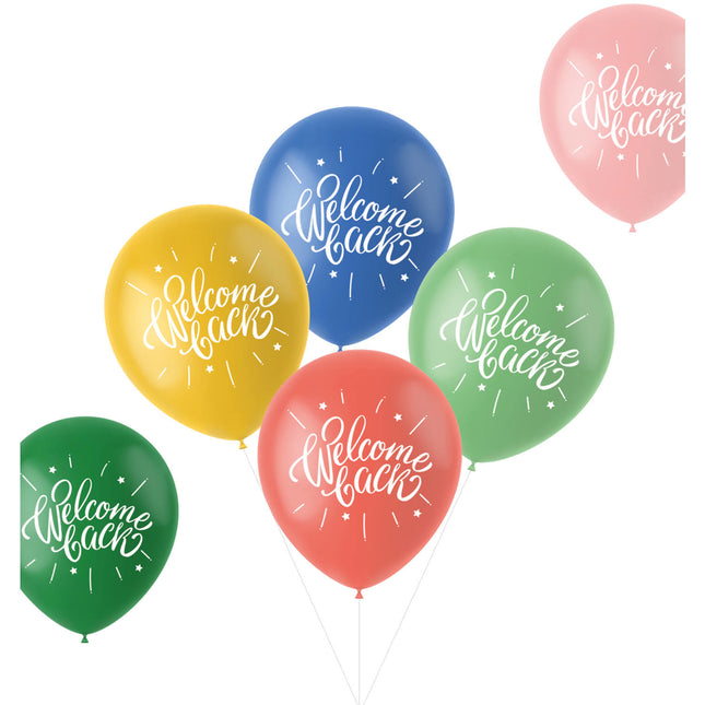 Palloncini Welcome Back Colorati 33cm 6pz