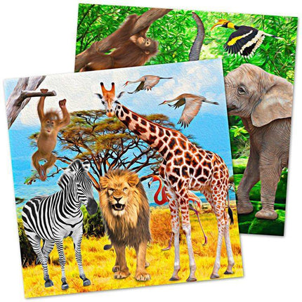 Tovaglioli Animali Safari 33cm 20pz