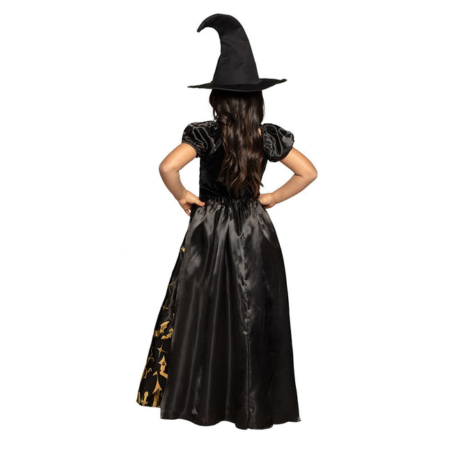 Costume da strega di Halloween bambino Oro