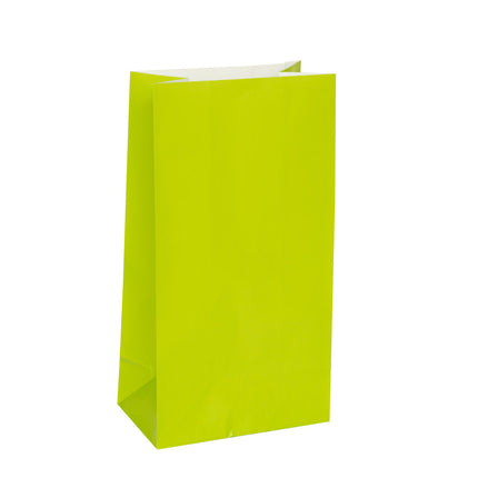 Sacchetti per feste Verde Lime 25cm 12pz