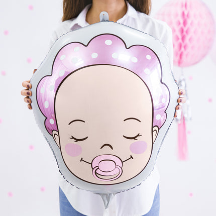 Palloncino a elio testa di bambina vuoto 45 cm