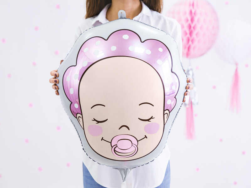 Palloncino a elio testa di bambina vuoto 45 cm