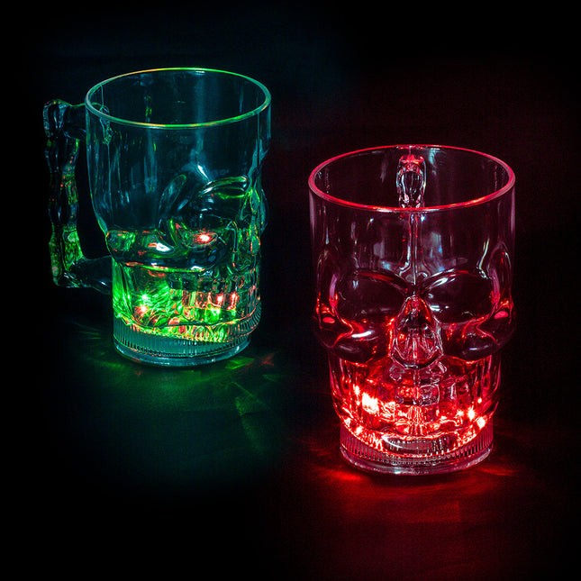 Teschio di vetro illuminante di Halloween 400ml