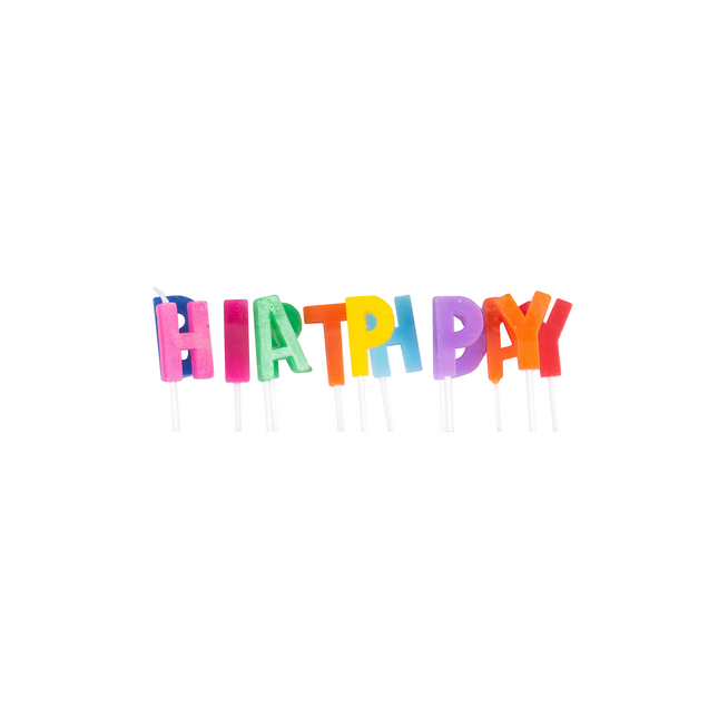 Candele di compleanno Happy Birthday 2,5 cm