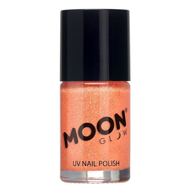 Moon Glow Smalto UV Neon Glitter Arancione 14ml