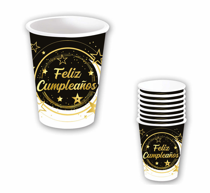 Bicchieri Joyeux Anniversaire di carta 240ml 6pz