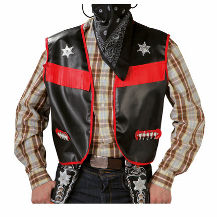 Gilet da cowboy nero