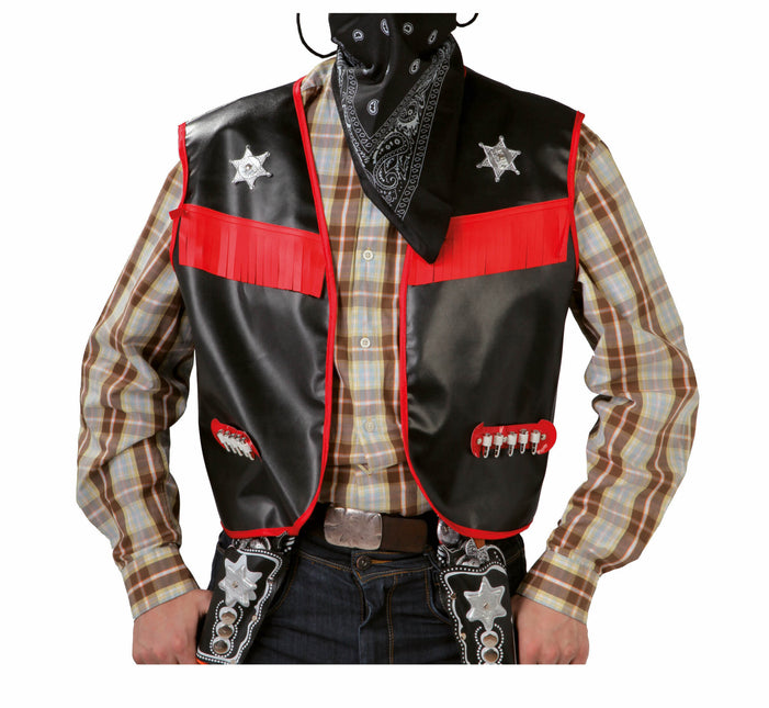 Gilet da cowboy nero