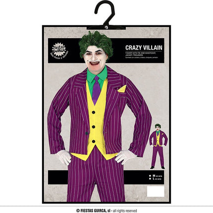 Joker Costume Uomo Villain