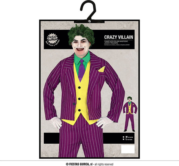 Joker Costume Uomo Villain