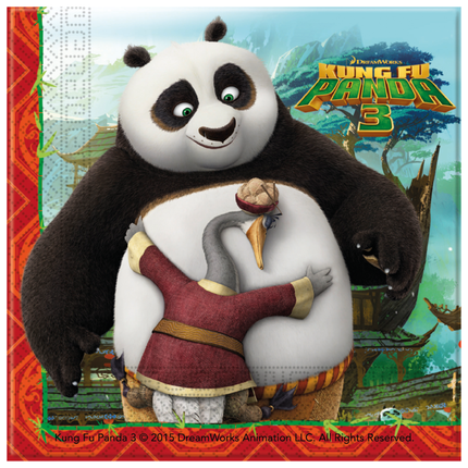 Tovaglioli Kung Fu Panda 33 cm 20 pezzi