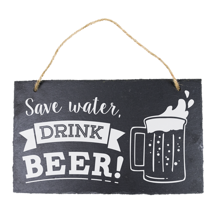 Piatto d'ardesia Save Water Drink Bear 25 cm