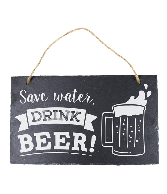 Piatto d'ardesia Save Water Drink Bear 25 cm