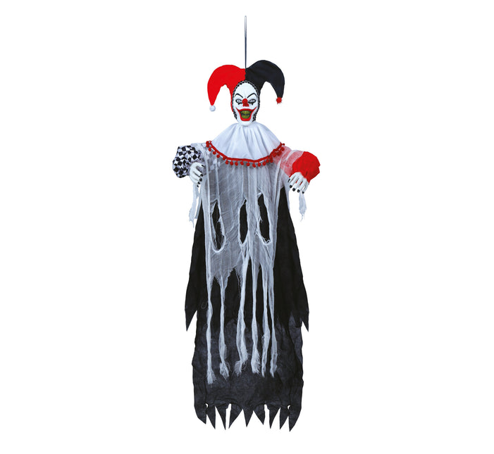 Decorazione di Halloween appesa Clown 1,2 m