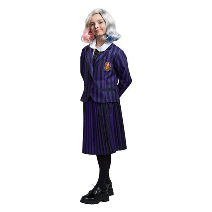 Costume Wednesday Uniforme scolastica nero/viola bambino