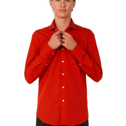 Ragazzo con camicia rossa adolescente OppoSuits