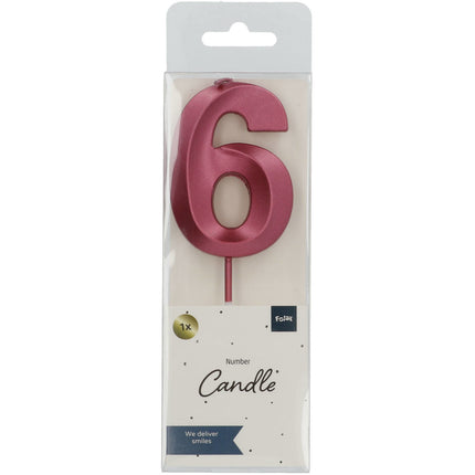 Candela rosa 6 anni 5cm