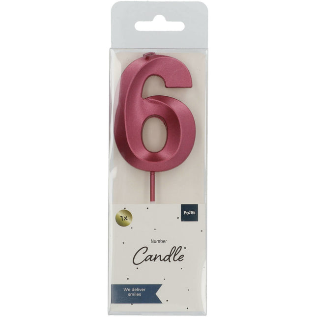 Candela rosa 6 anni 5cm