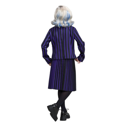 Costume Wednesday Uniforme scolastica nero/viola bambino