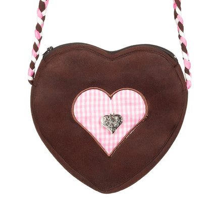 Borsa a tracolla Oktoberfest Marrone Rosa