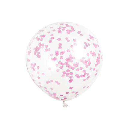 Palloncini a coriandoli rosa 40cm 6pz