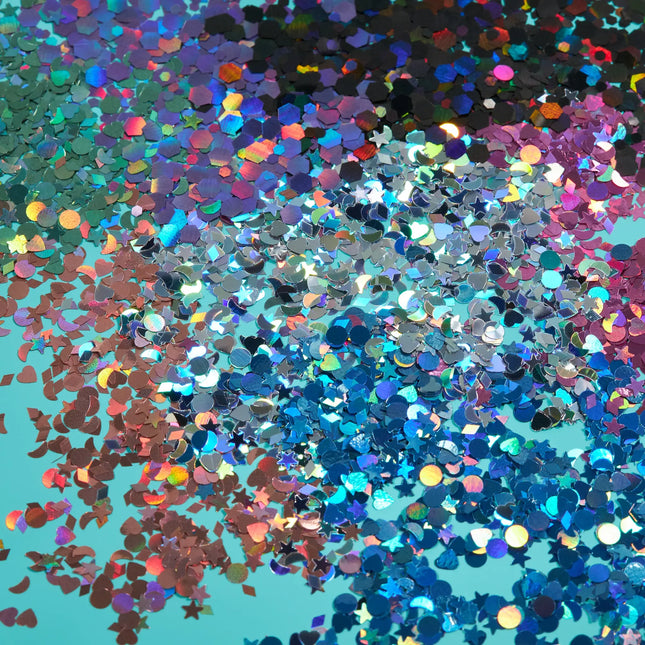 Moon Glitter Holographic Glitter Shapes Gold 3g