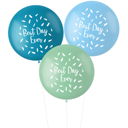 Palloncini Best Day Ever 80cm 3pz