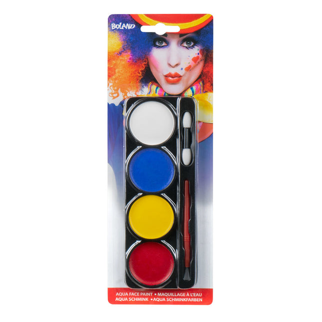 Set per il trucco da clown Base d'acqua 6 pezzi