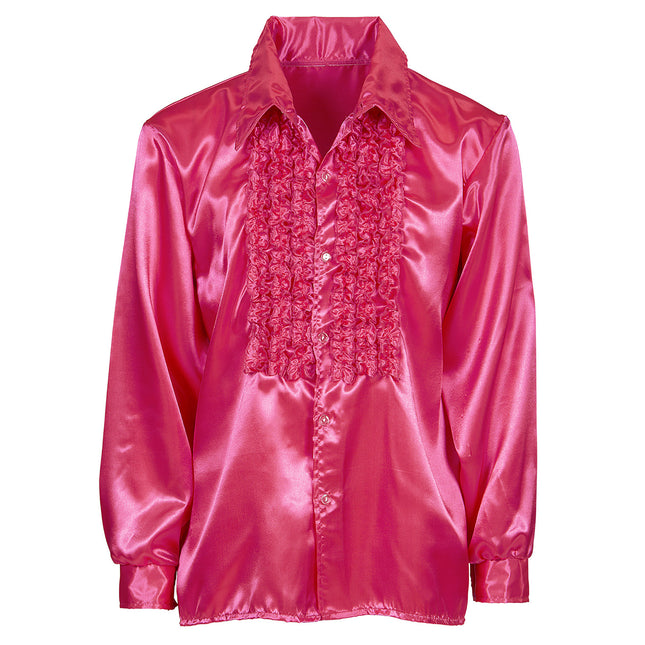 Camicetta Disco 70S Rosa Uomo