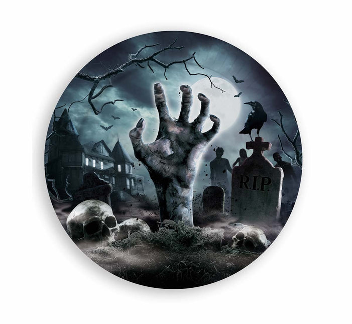 Piatti del cimitero di Halloween 23 cm 6 pezzi