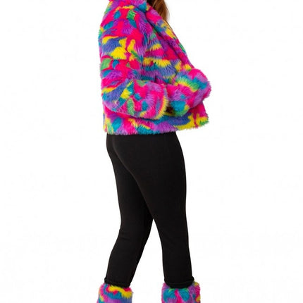 Cappotto di pelliccia Camouflage Rainbow